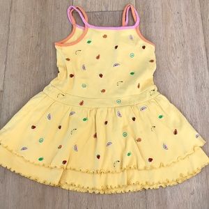 Gymboree cotton yellow fruit dress. Size 4